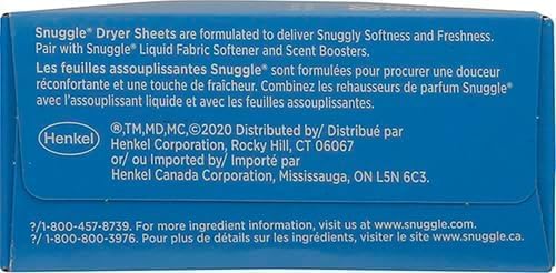 Snuggle 240 Dryer Sheets - Blue Sparkle (3 Packs of 80 Sheets)