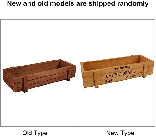 Wooden Plant Seeds Box, 2 Colors Randomly Indoor Outdoor Windowsill Kitchen Garden/Flower Planter Trough (3Pcs)