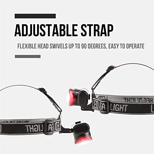 Lichamp Headlamp, 10 Pack 12 LED 3 Mode Portable Head Lamp Flashlight, Outdoor Lightweight Durable Headlight for Running, Camping, Reading, Fishing