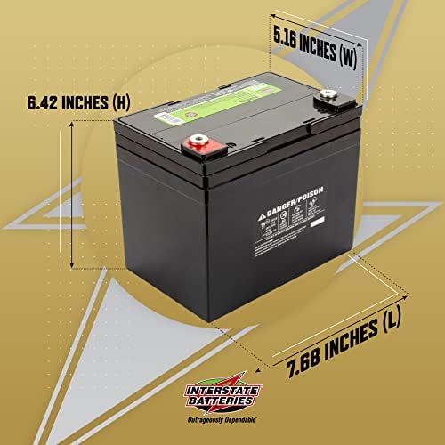 Interstate Batteries 12V 35Ah SLA AGM Deep Cycle Battery Insert Terminal