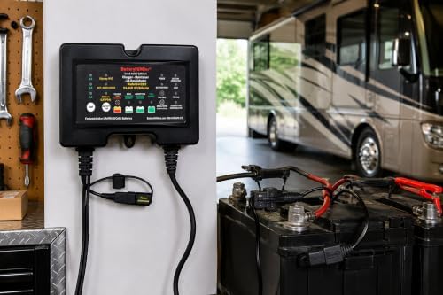 244CEC2: 24V- 1/2/4 AMP Smart Trickle Charger, Lithium (LiFePO4) Battery Maintainer, and Battery Desulfator - Designed for Trucks, Boats, RV