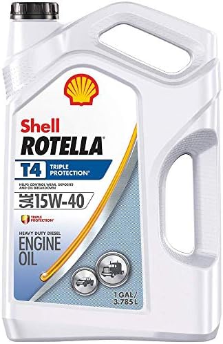 Shell Rotella T4 Triple Protection 15W-40 Diesel Engine Oil, 1 Gallon