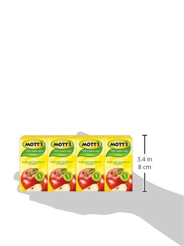 Mott's 100% Original Apple Juice, 6.75 Fl Oz Boxes, 32 Count (4 Packs Of 8), 2 Servings Of Fruit, 100% Fruit Juice, Gluten-free, Caffeine-free, Kosher, Contains No Artificial Colors Or Sweeteners