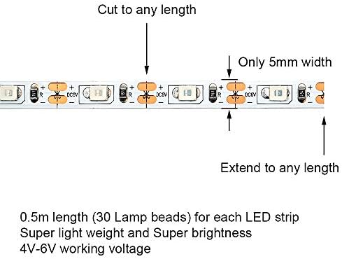 Remote Controlled LED Light Strip for RC Fixed Wing Airplane Flying Wing Plane AR Wing Drone Model Car Truck