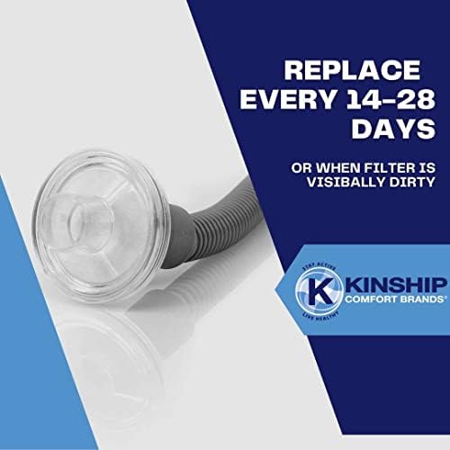 Universal CPAP and BIPAP Inline Air Filters Compatible Replacement for Dreamstation and ResMed Sleep Machine, 22mm Tubing, 5 Pack