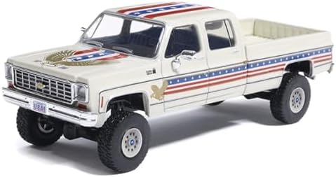Diecast Compatible with IXO Models 1976 Chevy Custom Deluxe K30 FleetSide Squarebody July 4th Exclusive 1:64 Scale