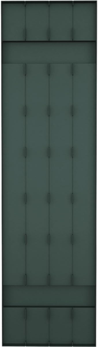 14"W x 59"H Lifetime Vinyl, Standard Four Board Joined, Board-n-Batten Shutters, w/Installation Shutter-Lok's & Matching Screws (Per Pair), Forest Green