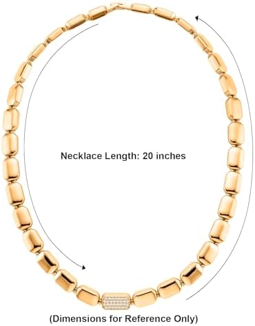 SHOP LC DELIVERING JOY Crystal Bold Link Necklace 20 Inches in Goldtone
