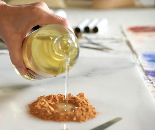 Natural Earth Paints Refined Walnut Oil – 8 oz. Premium Archival Medium for Oil Painting, Eco-Friendly, Non-Yellowing Binder for Smooth