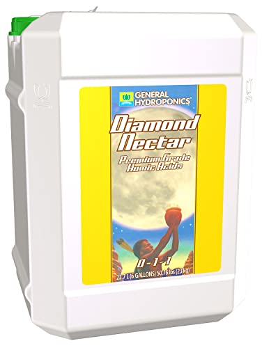 General Hydroponics GH1352 Diamond Nectar 0-1-1 Premium Grade Humic Acid for Soil, Soilless Mixes, Coco & Hydroponics, 1 Quart, Orange