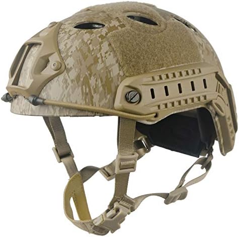 LOOGU Fast BJ Base Jump Tactical Helmet for Airsoft with 12-in-1 Headwear