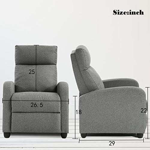 FDW | Recliner Chair | with 2 Point Massage Function | Black, PU Leather
