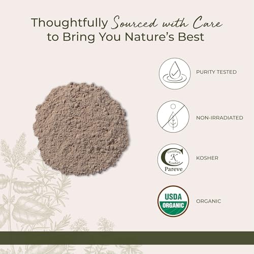 Starwest Botanicals Psyllium Husks Powder Organic, Non GMO - Bulk 1 lb Bag | Ground Natural Psyllium Fiber Powder, Use for Baking, Smoothies