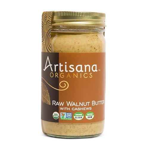 Artisana Organics Raw Tahini Sesame Seed Butter - Just One Ingredient, Unroasted, Vegan, Paleo and Keto Friendly, Non-GMO, 14oz Jar