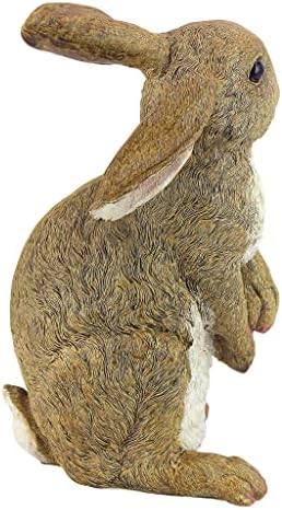 Design Toscano QM200681 Hopper the Bunny Standing Rabbit Indoor/Outdoor Garden Statue, 6 Inches Wide, 11 Inches Tall, Handcast Polyresin, Full Color Finish