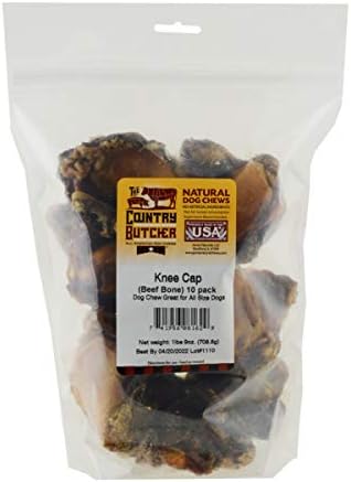 THE COUNTRY BUTCHER Crown Knuckle Beef Dog Bones, Natural Chew, USA, 4 Ct