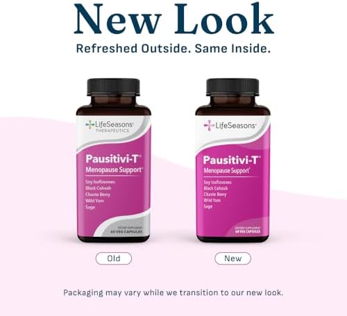Pausitivi-T - Menopause Support Supplement - Powerful Relief for Hot Flashes, Hormone Imbalance & Night Sweats - Nourishes Tissue - Sage, Chasteberry, Soy Isoflavones & Black Cohosh - 60 Capsules