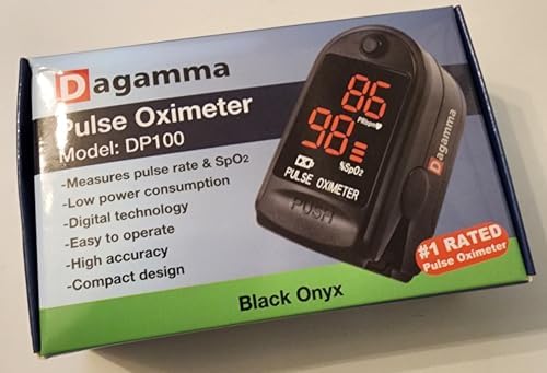 Finger Pulse Oximeter DP100 in Black- the Authentic Pulse Oximeter for sports and aviation use