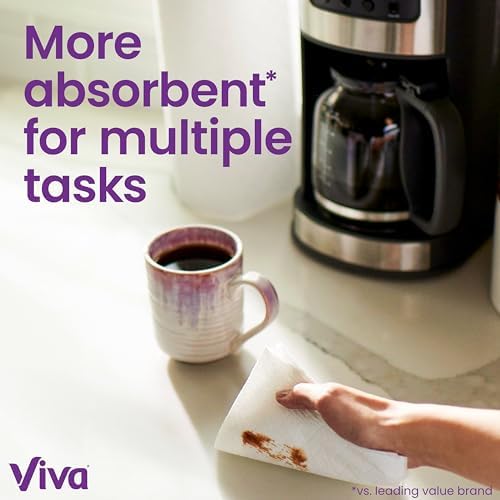 Viva Multi-Surface Cloth Paper Towels, 24 Double Rolls, 110 Sheets Per Roll (4 Packs of 6)