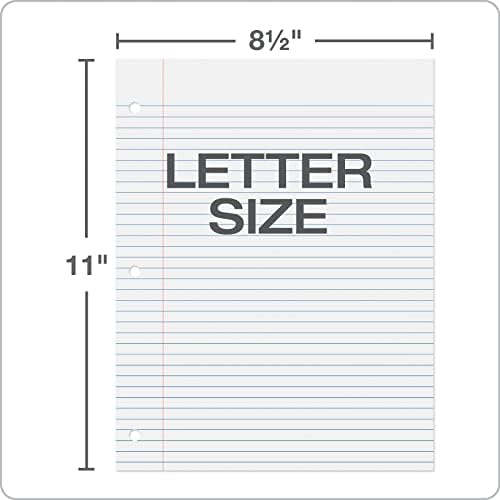 Oxford Loose Leaf Paper, 500 Sheets, College Rule Filler Notebook Paper, 8-1/2" x 11", 3-Hole Punched Fits 3-Ring Binders (62349)