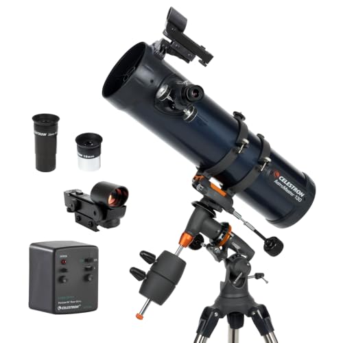 Celestron AstroMaster 130EQ Telescope for Deep-Sky Beginners | Large 130mm Optics, Bright Moon & Deep-Sky Views, Perfect First Telescope, German Equatorial Mount with Easy Manual Controls