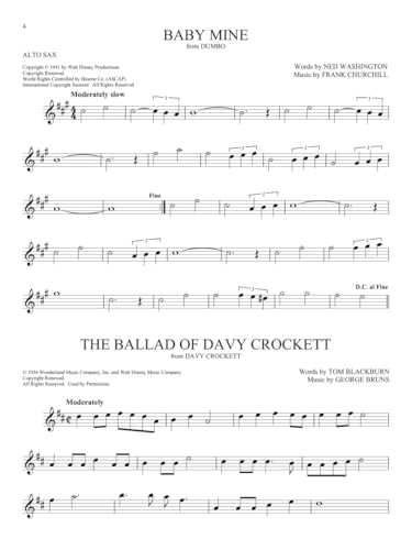 101 Disney Songs for Alto Sax | Sheet Music Songbook for Beginner and Intermediate Players | 101 Beloved Disney Movie Themes | Fun Alto Sax Music