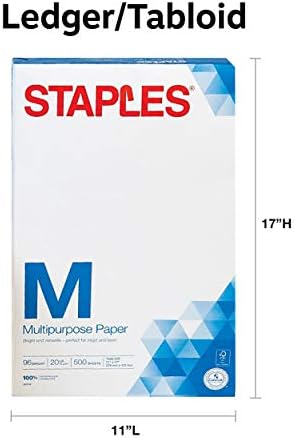 Staples 11-Inch X 17-Inch Multipurpose Paper 20 Lbs. 96 Brightness 500/Ream