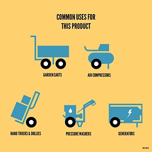 Marathon Industries 00210 Universal Fit, Flat Free, Hand Truck/All Purpose Utility Tire