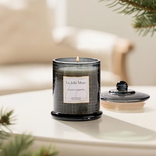 LA JOLIE MUSE Jasmine Floral Scented Candles for Home, Natural Soy 70 Hrs | Luxury White Jar Candle, Clean Non Toxic, Decorative Candle for Candle Warmer, Gifts for Women & Mom, Floral Engaged Candles