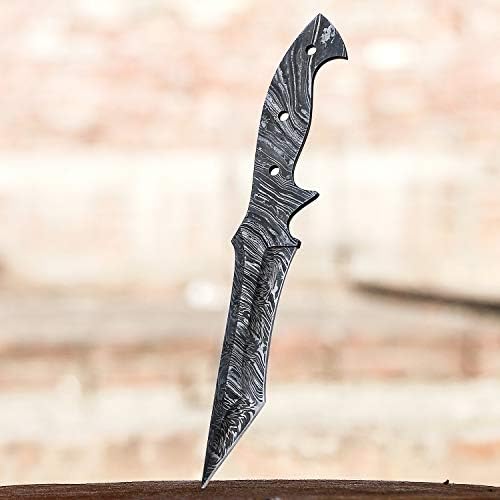 Damascus Tanto Knife Blanks Knife Making Supplies, Diy 13 inch Hunting Knife Blade Blank 9047