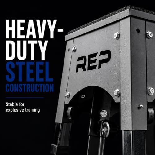 REP Adjustable Plyo Box | Metal Jump Platform | Home Gym Exercise Step | Plyometric Training Equipment | Fitness Workout Bench | Assembled Steel