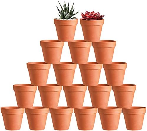 KOAMLY 3 inch Plant Nursery pots Number of Items in a 20 Pack, with Drain, Succulent Seedling Planter, use with Indoor, windowsill