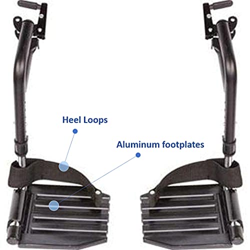 Invacare Series Tracer EX2 Standard Folding Wheelchair for Adults with 18" Seat Width and Footrests & Full Arms