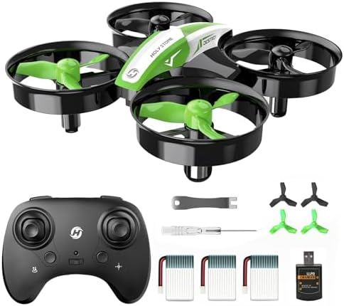 Holy Stone Mini Drone for Kids and Beginners RC Nano Quadcopter Indoor Small Helicopter Plane with Auto Hovering, 3D Flips, Headless Mode and 3 Batteries, Great Gift Toy for Boys and Girls, HS210 Blue