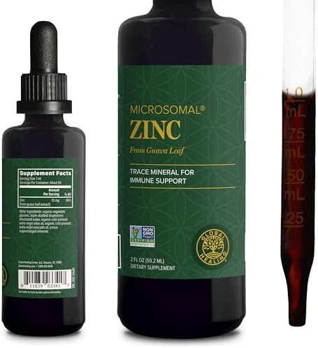 Organic Liquid Zinc Supplements, Liquid Zinc Drops for Immune System(2 Oz)