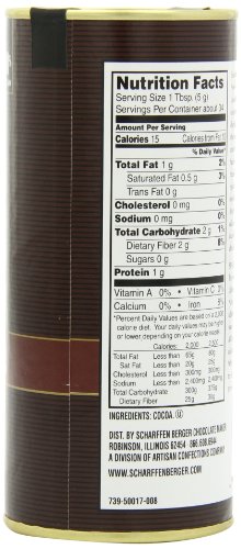 Scharffen Berger Natural Unsweetened Cocoa Powder, 6-Ounce Canisters (Pack of 2)