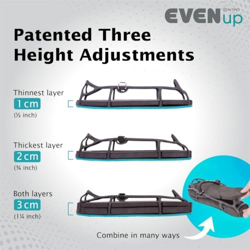 EVENup - Shoe Lift for Walking Boot I Adult Size Large I Shoe Balancer for Use with Fracture Boots or Leg Length Discrepancy I 3 Adjustable Heights