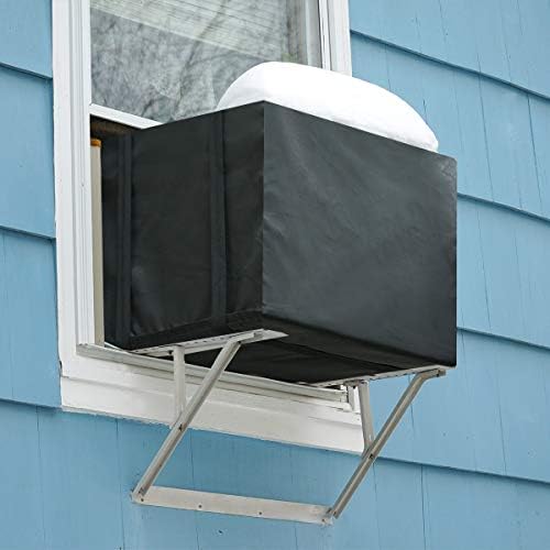Luxiv Window AC Unit Cover Outdoor, Black Waterproof AC Cover 21X16X15 In