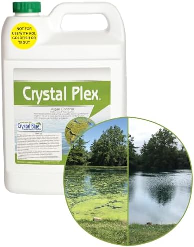Crystal Plex - Lake and Pond Algaecide Treatment - Liquid Copper Algaecide Kills and Prevents Various Types of Algae (Planktonic, Filamentous