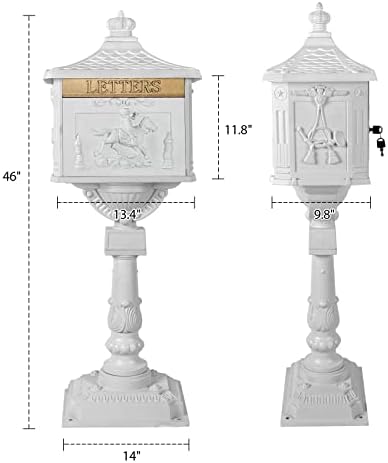 Polar Aurora Mailbox Cast Aluminum Bronze Mail Box Postal Box Security Heavy Duty New