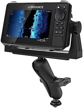RAM Mounts Fish Finder Track Mount for Garmin, Lowrance & Humminbird | T-Bolt track base with C Size 1.5" ball