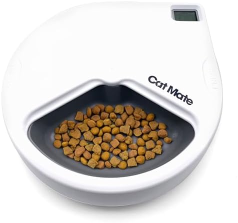 Cat Mate C300 Automatic 3 Meal Pet Feeder with Digital Timer for Cats and Small Dogs