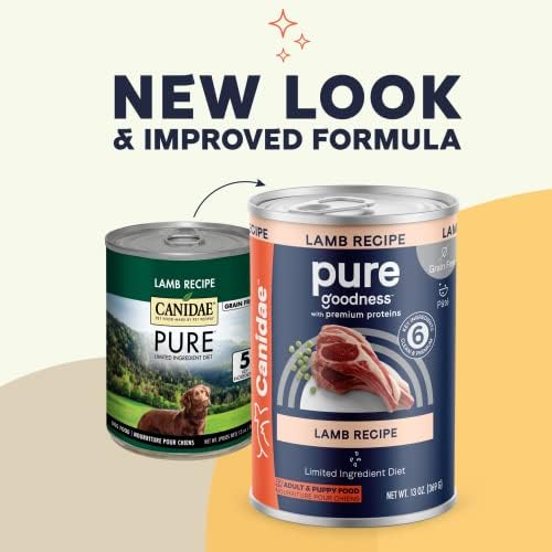CANIDAE Pure Goodness Wet Dog Food, Salmon & Sweet Potato, 13 oz, 12 Pack