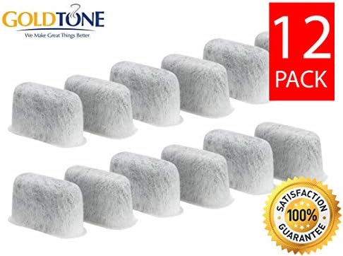 GOLDTONE 12 Pack Charcoal Water Filters For CUISINART Coffee Maker and Machines Cartridges Replace DCC-RWF