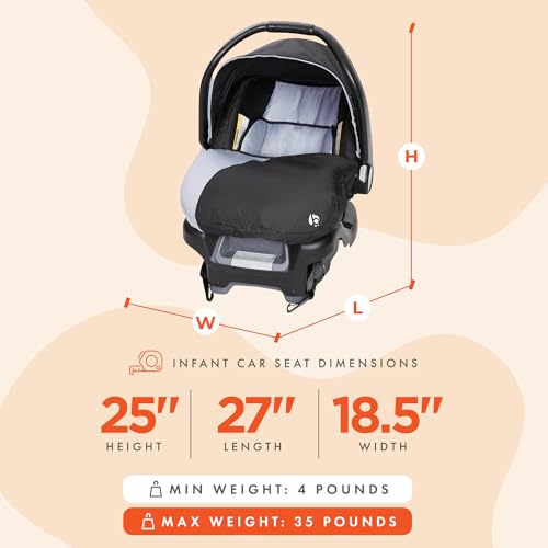 Baby Trend Ally Newborn Baby Infant Car Seat with Cover and Harness, Khaki