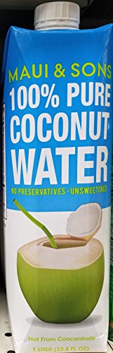 Maui & Sons 100% Coconut Water 33 oz (Pack of 4)