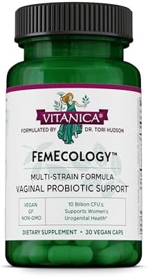 Vitanica FemEcology - Vaginal Microflora Health Support with Probiotics Including L. Reuteri, L. Salivarius
