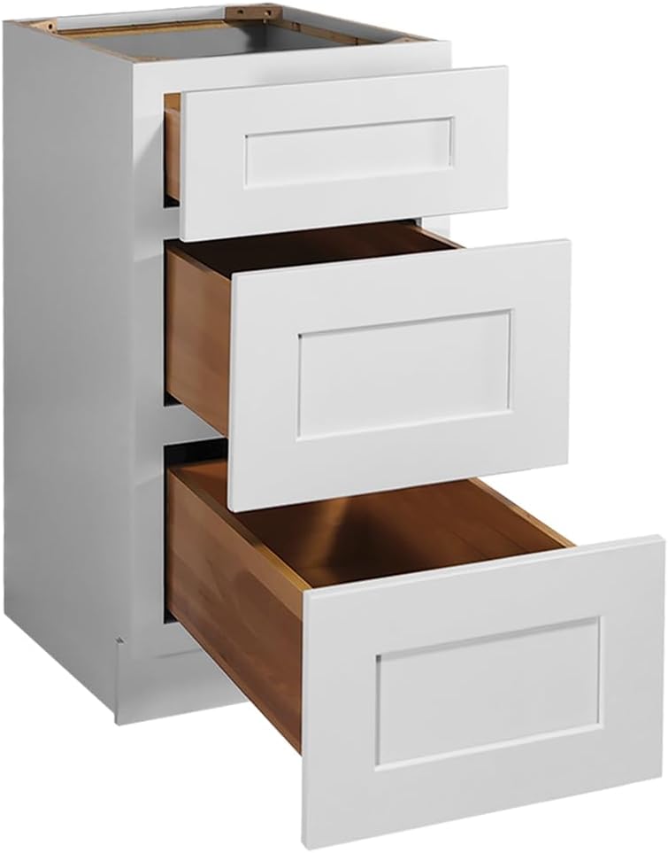 Brookings Shaker Unassembled Base Kitchen Cabinet B18, 18 W x 24 D x 34.5 H, Painted White with Sherwin Williams®, Solid Wood – Design House, 561340 | Adjustable Shelves, Adjustable Hinges, Floor Mount, Contemporary/Modern, Wood, Kitchen, 561340