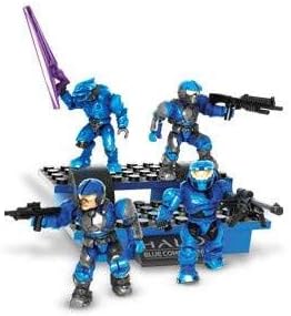 Mega Bloks Halo Blue Team Combat Unit with 4 Mini Figures and Accessories