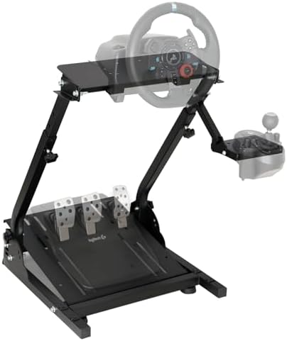 Racing Wheel Stand, Height Adjustable & Foldable Steering Wheal Stand Compatible with Logitech G25,G27,G29,G920 Gaming Cockpit